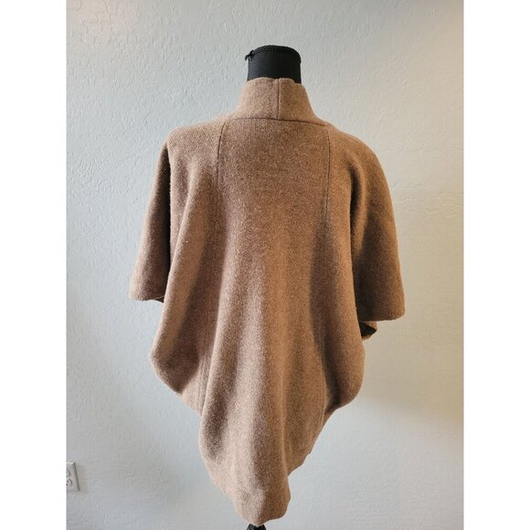 Pure Jill Wool Blend V-Neck Poncho Sweater Size L/XL Petite Lagenlook Minimalist - Picture 5 of 10